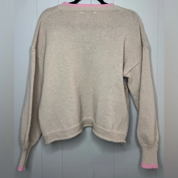 NWOT DAVI & DANI Oversized Textured Knit Daisy Sweater Womens Small - Picture 4 of 11